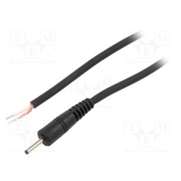 10 pcs : P07-TT-C075-050BK - Cable, 1x0.75mm2, wires,DC 2,35/0,7 plug, straight, black, 0.5m