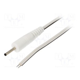 10 pcs : P07-TT-T035-050WH - Cable, 2x0.35mm2, wires,DC 2,35/0,7 plug, straight, white, 0.5m
