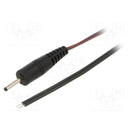 10 pcs : P07-TT-T035-150BK - Cable, 2x0.35mm2, wires,DC 2,35/0,7 plug, straight, black, 1.5m