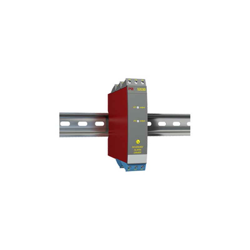 1 pcs - PR Electronics 2 Channel Galvanic Barrier, Solenoid Driver, NPN, PNP Input, ATEX, IECEx