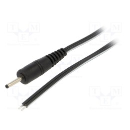 10 pcs : P07-TT-T050-050BK - Cable, 2x0.5mm2, wires,DC 2,35/0,7 plug, straight, black, 0.5m