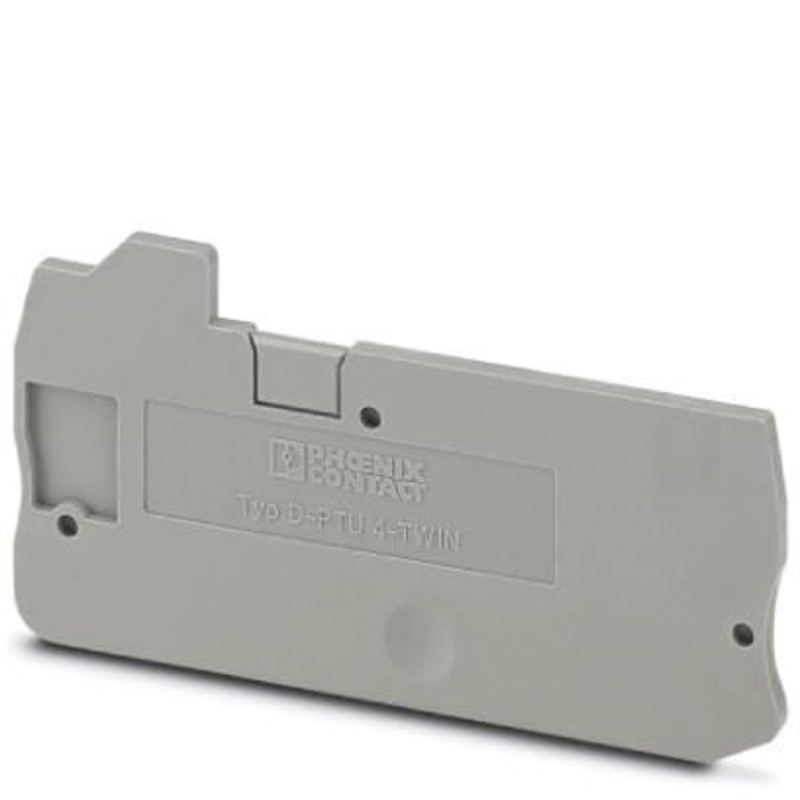 5 pcs - Phoenix Contact D-PTU 4-TWIN Series End Cover for Use with Modular Terminal Block