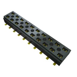 100 pcs - Samtec CLT Series Vertical Surface Mount PCB Socket, 3-Contact, 2-Row, 2mm Pitch, Press-In Termination