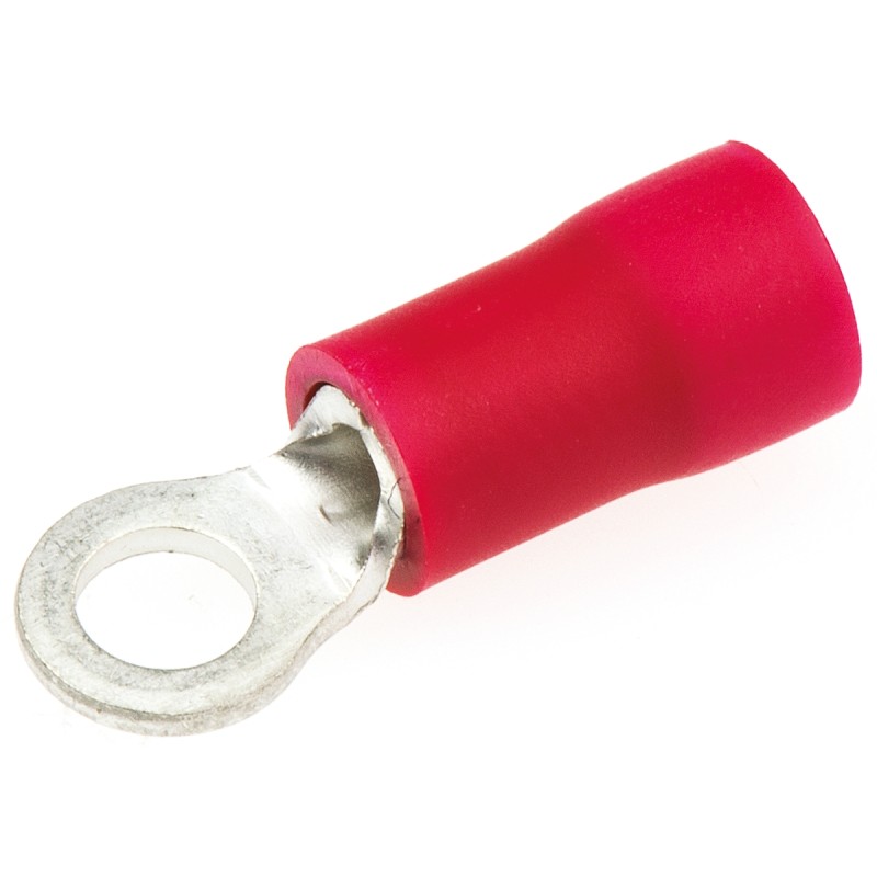 300 pcs - FVWS1.25-3(LF) JST, FV Insulated Ring Terminal, M3 (3 - 4) Stud Size, 0.25mm² to 1.65mm² Wire Size, Red