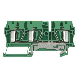 5 pcs - Weidmüller Z Series Green, Yellow PE Terminal, Single-Level, Clamp Termination
