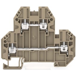 5 pcs - RS PRO Beige Feed Through Terminal Block, Double-Level, Screw Termination