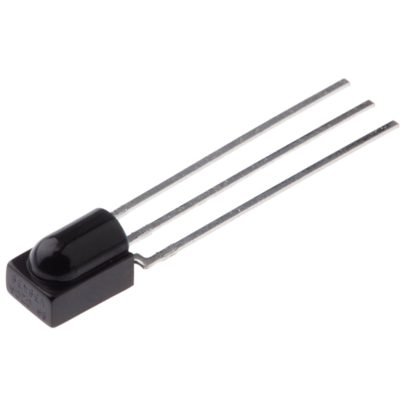20 pcs - TSOP38438 Vishay TSOP38438, 38kHz IR Receiver, 950nm, 45m Range, Through Hole, 5 x 4.8 x 6.95mm