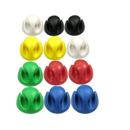48 pcs - RS PRO Black, Blue, Green, Red, White, Yellow PVC Clip, 5mm Max. Bundle