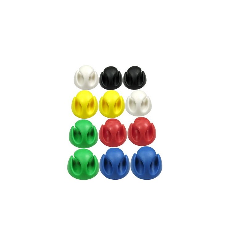48 pcs - RS PRO Black, Blue, Green, Red, White, Yellow PVC Clip, 5mm Max. Bundle