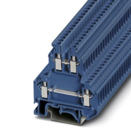5 pcs - Phoenix Contact UKK 3 BU Series Blue Feed Through Terminal Block, Double-Level, Screw Termination