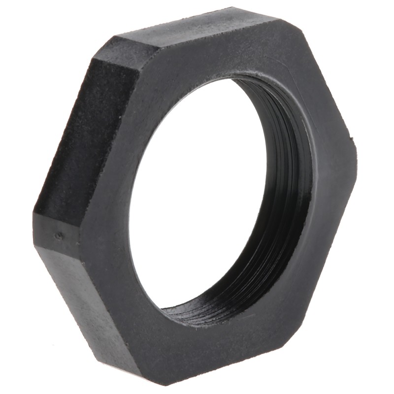50 pcs - PG16LN 2B CMP Black Nylon Cable Gland Locknut, PG16 Thread
