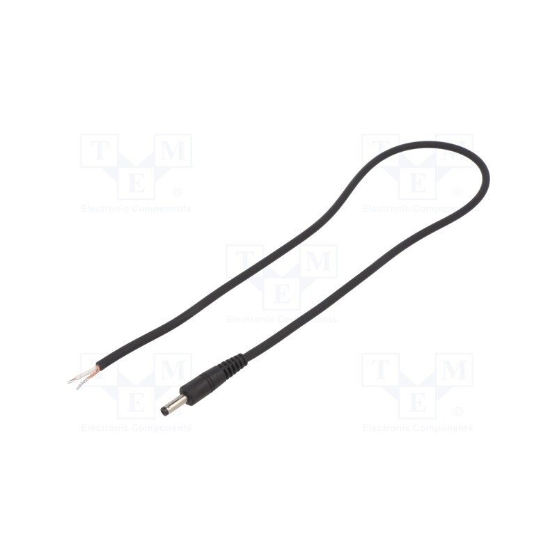 10 pcs : P40-TT-C075-050BK - Cable, 1x0.75mm2, wires,DC 4,0/1,7 plug, straight, black, 0.5m