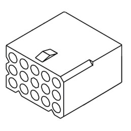 50 pcs - 03-06-1122 Molex, STANDARD .062' Female Connector Housing, 3.68mm Pitch, 12 Way, 3 Row