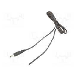 10 pcs : P40-TT-T035-150BK - Cable, 2x0.35mm2, wires,DC 4,0/1,7 plug, straight, black, 1.5m