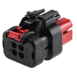1 pcs - TE Connectivity, AMPSEAL 16 Automotive Connector Socket 4 Way