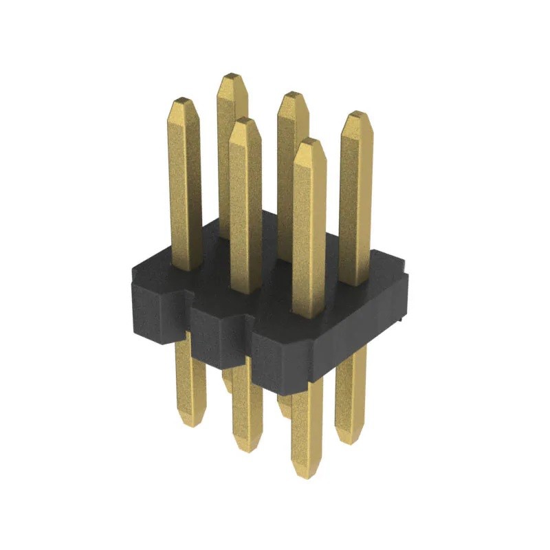 50 pcs - 20021111-00006T4LF Amphenol Communications Solutions Minitek127 Series Vertical Through Hole PCB Header, 6 Contact(s), 