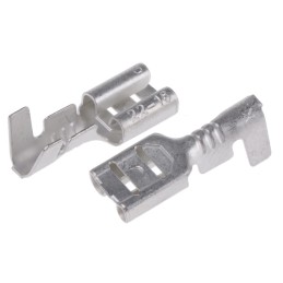 300 pcs - RS PRO Uninsulated Female Spade Connector, Receptacle, 4.8 X 0.8mm Tab Size, 0.5mm² to 1.25mm²