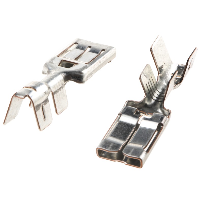 50 pcs - 1544227-1 TE Connectivity PRONER .315 Uninsulated Female Spade Connector, Receptacle, 8 x 1mm Tab Size, 3mm² to 6mm²