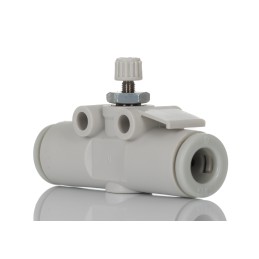 1 pcs - SMC AS Series Tube Flow Controller, 6mm Tube Inlet Port x 6mm Tube Outlet Port