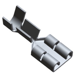 300 pcs - 100570-2 TE Connectivity FASTON .250 Uninsulated Female Spade Connector, Receptacle, 6.35 x 0.81mm Tab Size, 1mm² to 2