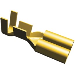 300 pcs - 170037-1 TE Connectivity FASTON .187 Uninsulated Female Spade Connector, Receptacle, 4.75 x 0.51mm Tab Size, 0.5mm² to