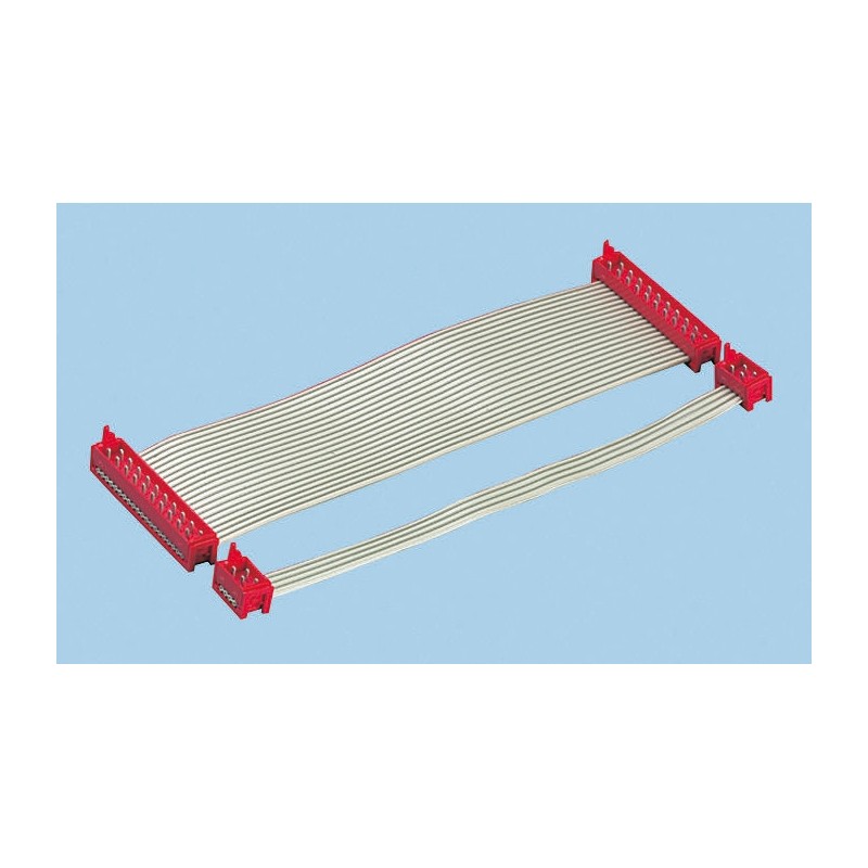 5 pcs - TE Connectivity Micro-MaTch Series Flat Ribbon Cable, 18-Way, 1.27mm Pitch, 100mm Length, Micro-MaTch IDC to