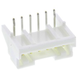 50 pcs - S06B-PASK-2 (LF) (SN) JST PA Series Right Angle Through Hole PCB Header, 6 Contact(s), 2.0mm Pitch, 1 Row(s), Shrouded