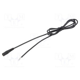 10 pcs : S25-TT-C050-050BK - Cable, 1x0.5mm2, wires,DC 5,5/2,5 socket, straight, black, 0.5m