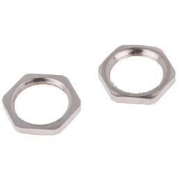 20 pcs - GMM-M16 PMA Nickel Nickel Plated Brass Cable Gland Locknut, M16 Thread