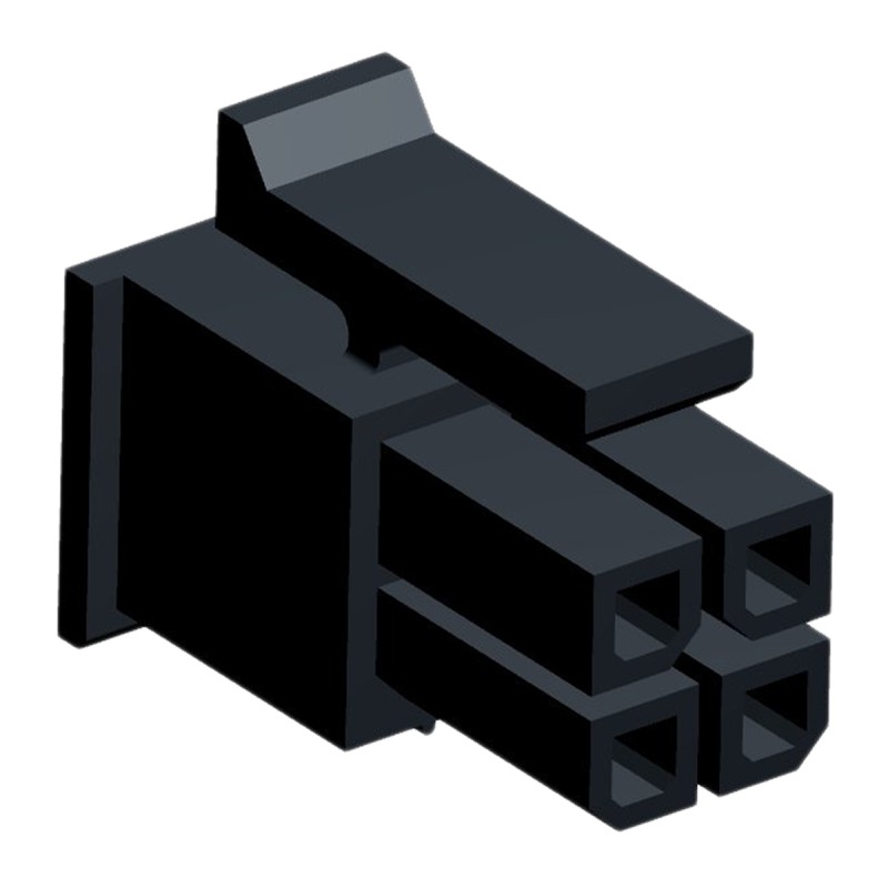 50 pcs - 43025-0408 Molex, Micro-Fit 3.0 Female Connector Housing, 3mm Pitch, 4 Way, 2 Row