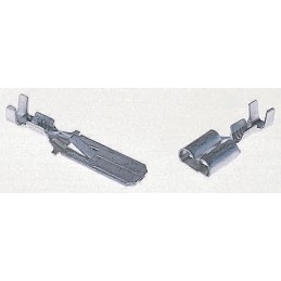 300 pcs - 180351-3 TE Connectivity FASTIN-FASTON .250 Uninsulated Female Spade Connector, Receptacle, 6.35 x 0.81mm Tab Size, 4m