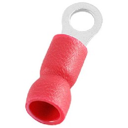300 pcs - RS PRO Insulated Ring Terminal, M3.2 (4) Stud Size, 0.5mm² to 1.5mm² Wire Size, Red