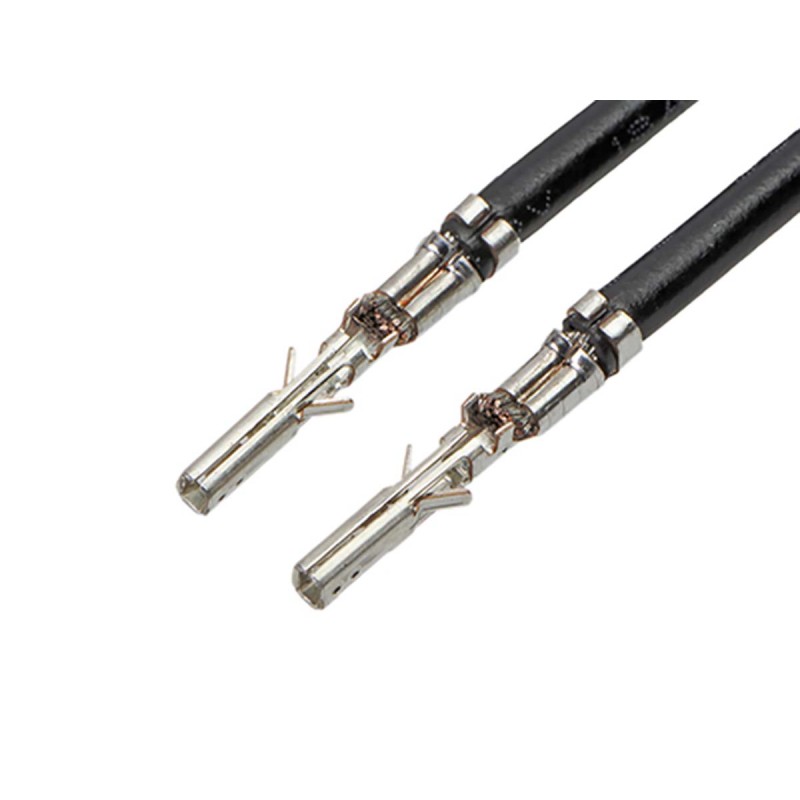 20 pcs - 214760-1125 Molex Female Micro-Fit 3.0 to Female Micro-Fit 3.0 Crimped Wire, 450mm, 0.75mm², Black