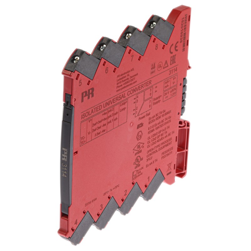 1 pcs - PR Electronics 3100 Series Isolated Universal Converter, Universal Input, Current, Voltage Output, 16.8 - 31.2V