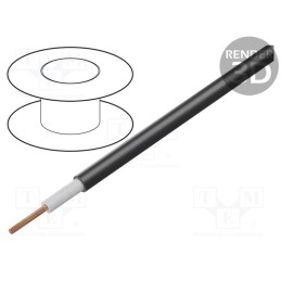 20 m : - Wire, Li2G, 1x0.5mm2, stranded, Cu, silicone, black, 1kV, -50÷180°C