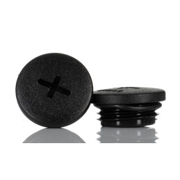50 pcs - HPM16 BK080 Alpha Wire Blanking Plug, M16, Plastic, 20mm Diameter, Threaded