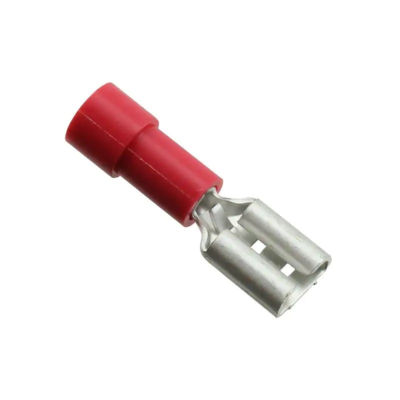 100 pcs - 190170008 Molex 19017 Red Insulated Female Spade Connector, Receptacle, 4.75 x 0.81mm Tab Size