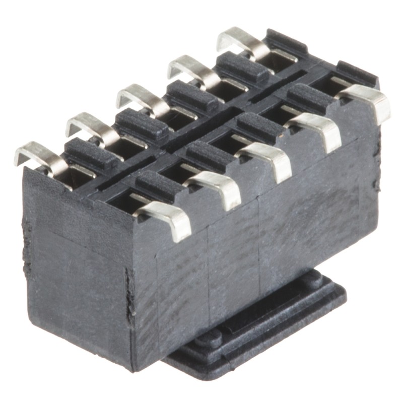 200 pcs - TE Connectivity AMPMODU HV100 Series Straight Surface Mount PCB Socket, 10-Contact, 2-Row, 2.54mm Pitch, Solder