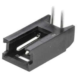 50 pcs - 280377-1 TE Connectivity AMPMODU MOD II Series Right Angle Through Hole PCB Header, 2 Contact(s), 2.54mm Pitch, 1 Row(s