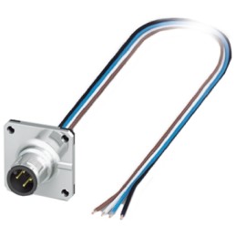 1 pcs - Phoenix Contact Straight Male 4 way M12 to Unterminated Sensor Actuator Cable, 500mm