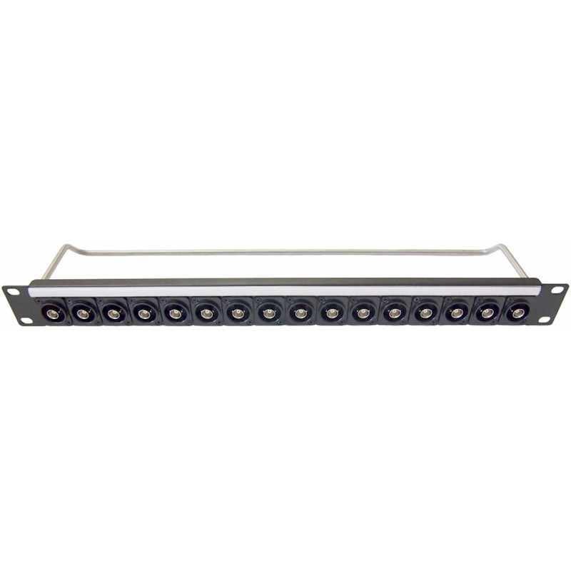 1 pcs - 16 Port Audio, Digital, Optical, Video Patch Panel, 1U Rack Height