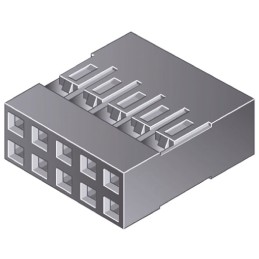 20 pcs - 65043-034ELF Amphenol Communications Solutions, Mini-PV Female Connector Housing, 2.54mm Pitch, 6 Way, 2 Row