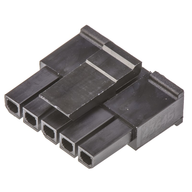 20 pcs - 43645-0500 Molex, Micro-Fit 3.0 Female Connector Housing, 3mm Pitch, 5 Way, 1 Row