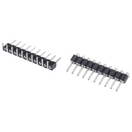 5 pcs - Preci-Dip Right Angle Through Hole Pin Header, 10 Contact(s), 2.54mm Pitch, 1 Row(s), Unshrouded