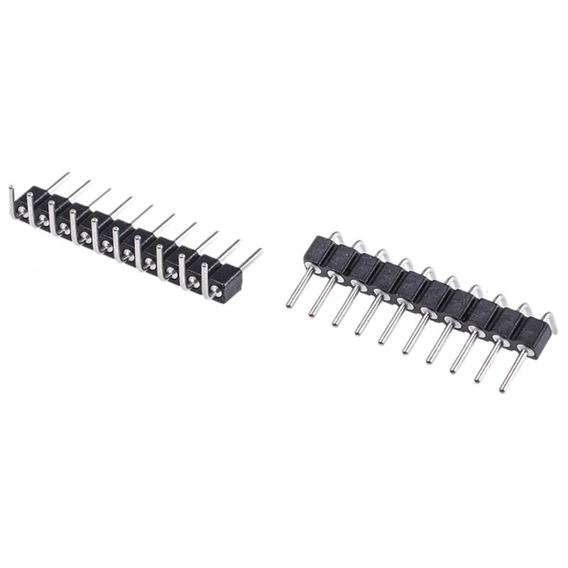 5 pcs - Preci-Dip Right Angle Through Hole Pin Header, 10 Contact(s), 2.54mm Pitch, 1 Row(s), Unshrouded