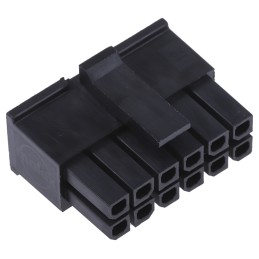 20 pcs - 43025-1200 Molex, Micro-Fit 3.0 Female Connector Housing, 3mm Pitch, 12 Way, 2 Row