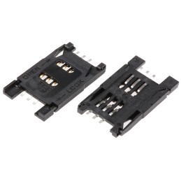 20 pcs - 7111S2015X02LF Amphenol Communications Solutions 6 Way Memory Card Connector With Solder Termination