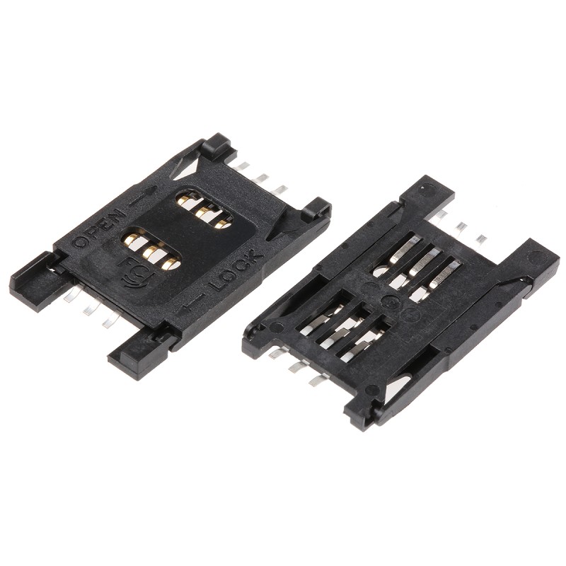20 pcs - 7111S2015X02LF Amphenol Communications Solutions 6 Way Memory Card Connector With Solder Termination