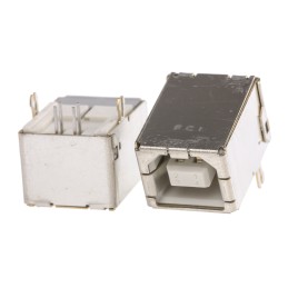 20 pcs - 61729-0010BLF Amphenol ICC Right Angle, Through Hole, Socket Type B 2.0 USB Connector