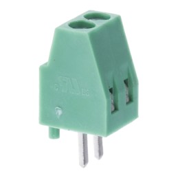 20 pcs - RS PRO PCB Terminal Block, 2-Contact, 2.54mm Pitch, Through Hole Mount, 1-Row, Screw Termination